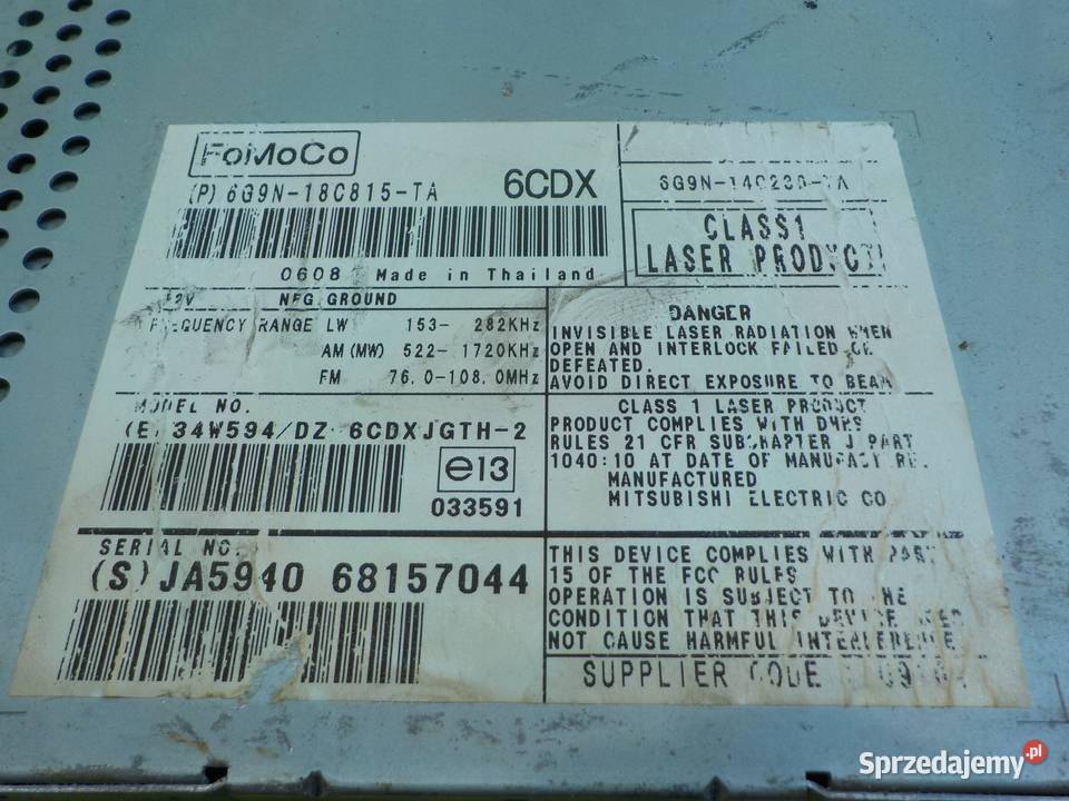 FREELANDER II 22 TD4 07r 5D radio 6G9N18C815TA mazowieckie Suków sprzedam