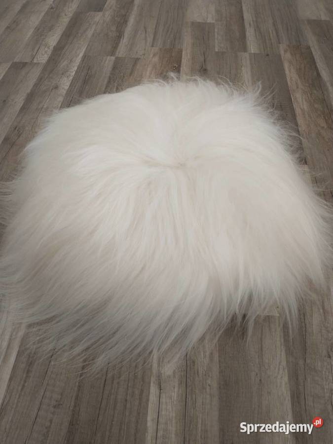 Poduszki Okrągłe Skóra Owcza Naturalna Poduszka