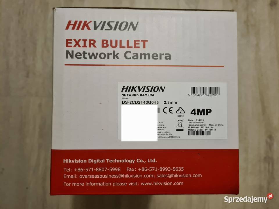 Kamera IP Hikvision DS2CDT43G0I5 Chełm