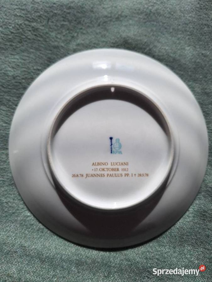 KPM Berlin talerz Papież Jan Paweł I Papst Gdańsk