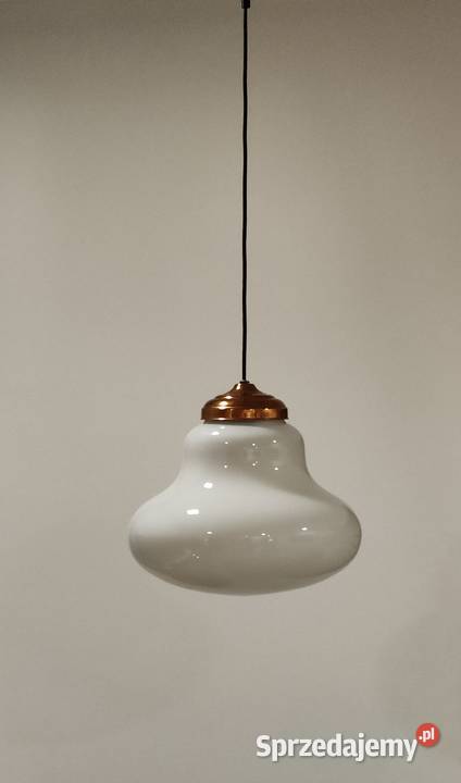 Lampa Vintage Space Age z lat 60 szkło opalowe Kalisz