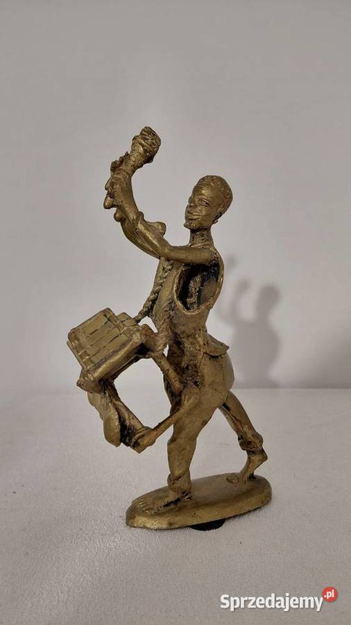 rzeźba brąz muzyk afrykański Krzykawa sprzedam