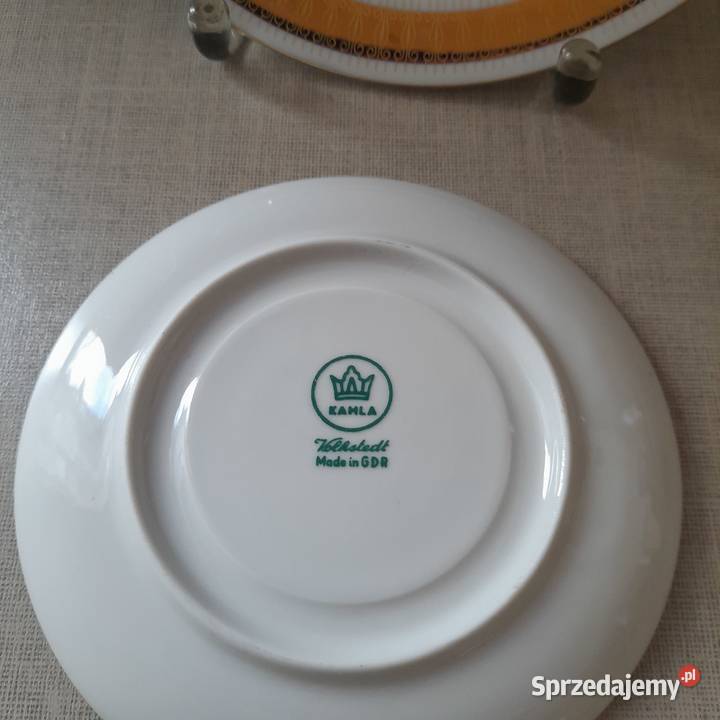 Porcelanowe trio śniadaniowe Kahla Niemcy DDR Bogatynia