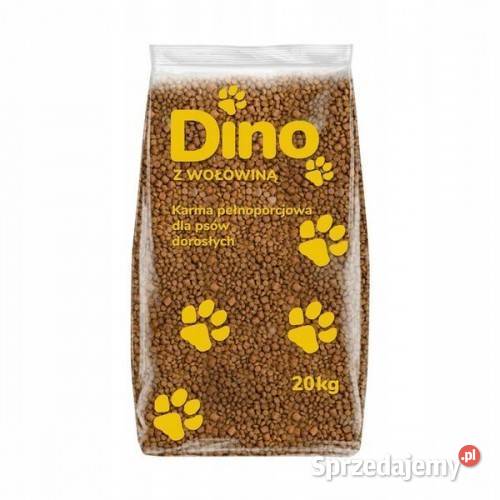 Sucha karma dla psów DINO 20kg z wołowiną
