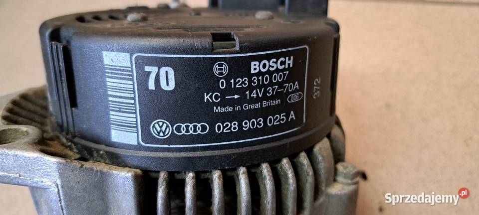 Alternator 70A 028903025A 0123310007 Audi 80 B4 Luzino