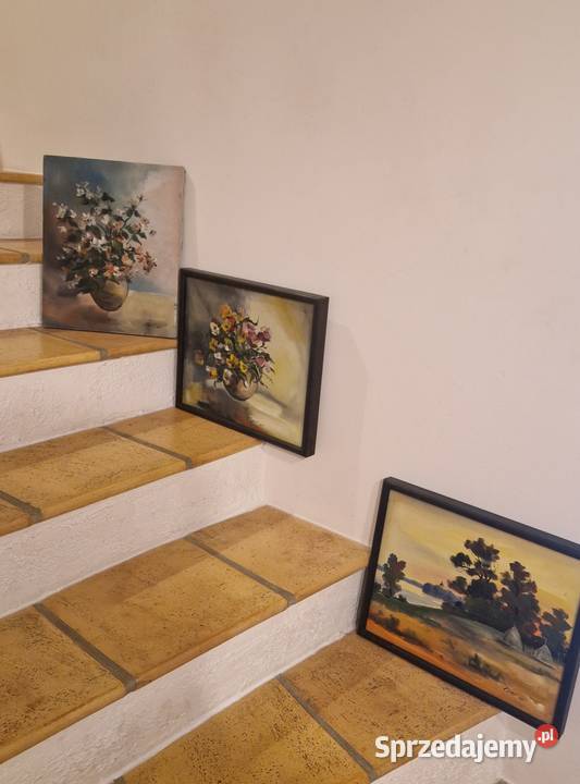 OBRAZ z martwą naturą z kwiatami w wazonie lubelskie Lublin