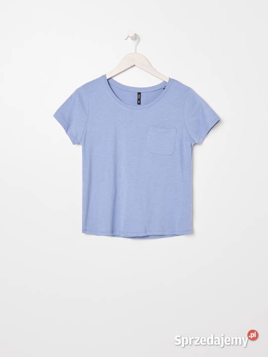 niebieski shirt z kieszonką Sinsay Olkusz