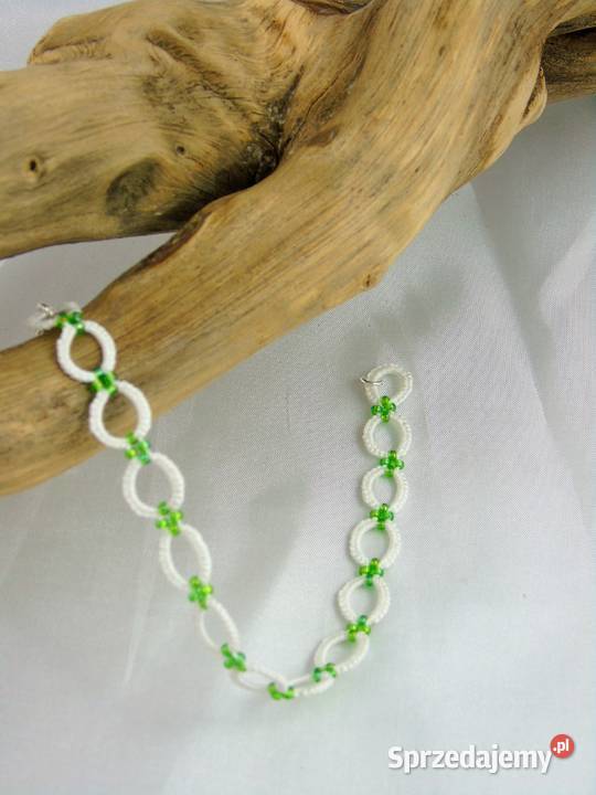 Bransoletka koronkowa Wiśniowa