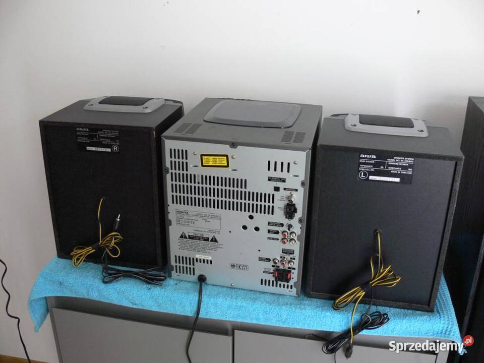 Wieża Aiwa 510 wat kolumny AUX CD radio Karaoke Jasło
