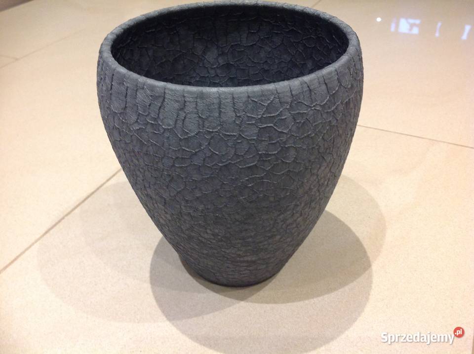 Donica Osłonka Ceramiczna na Doniczkę Szara