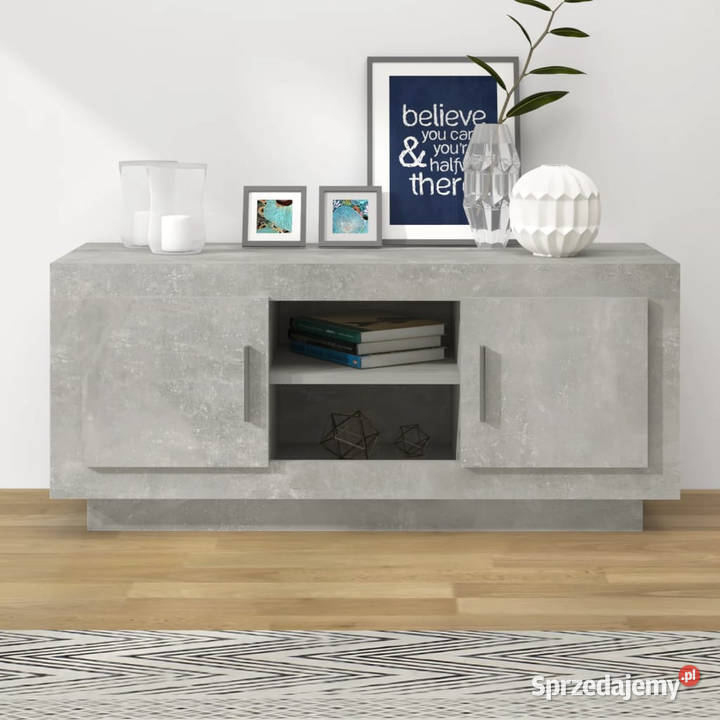 Szafka pod TV szarość betonu 102x35x45 WM811794 mazowieckie Warszawa sprzedam