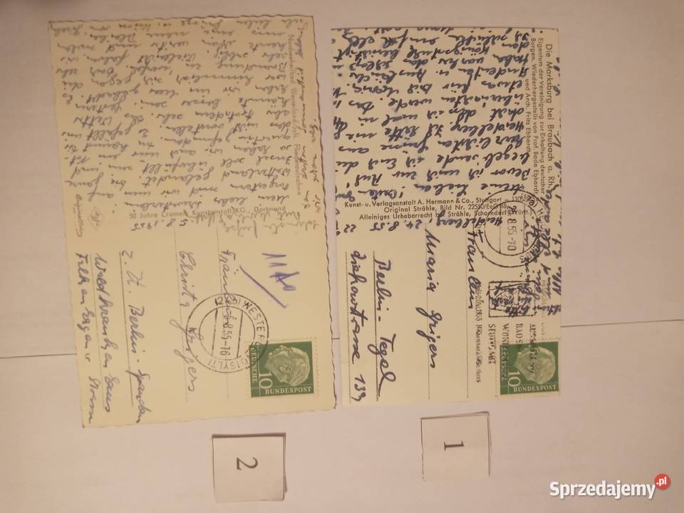 POCZTÓWKI NIEMCY 1955R ZESTAW 1 zachodniopomorskie Szczecinek