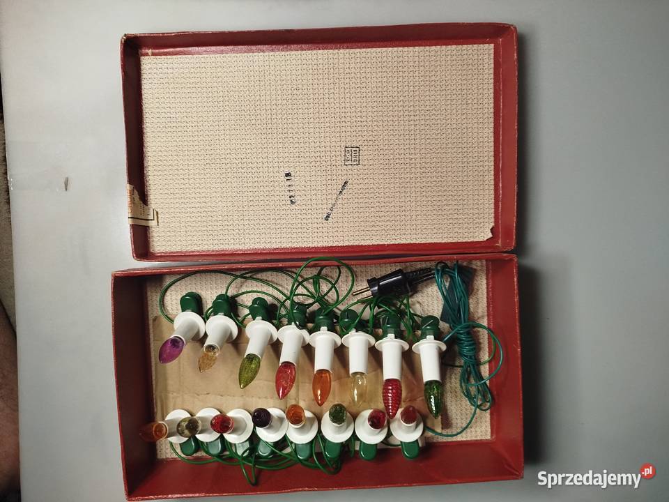 Zabytkowe lampki choinkowe z czasów PRL Zgierz