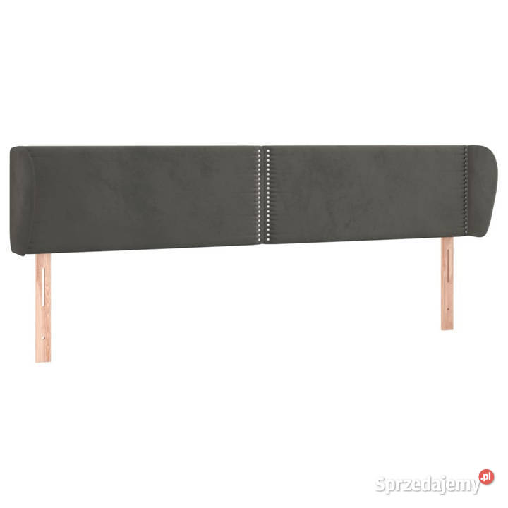 Zagłówek uszak ciemnoszary 203x23x7888 aksamitny Warszawa