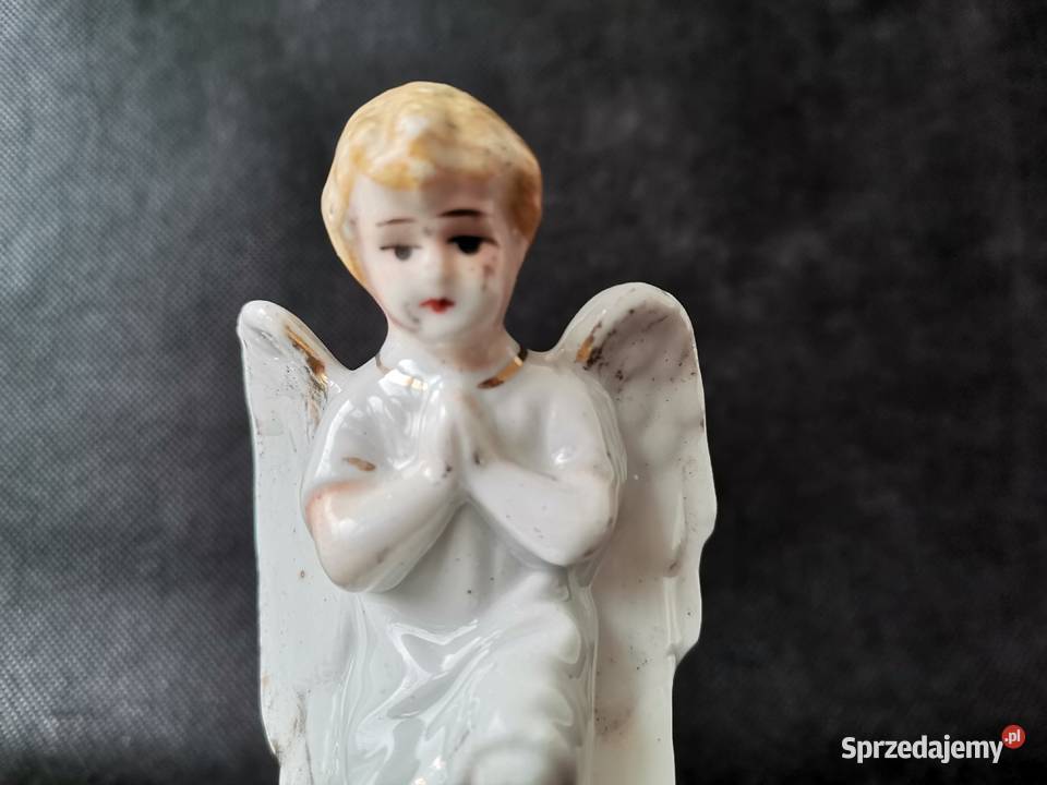 Stara przedwojenna mała figurka Śląski Anioł Katowice