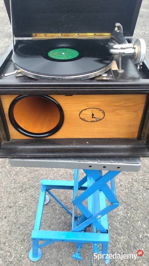 Stary przedwojenny patefon gramofon szafkowy na