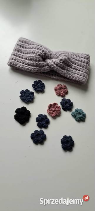 Opaska wełniana ręcznie robiona na szydełku Białystok