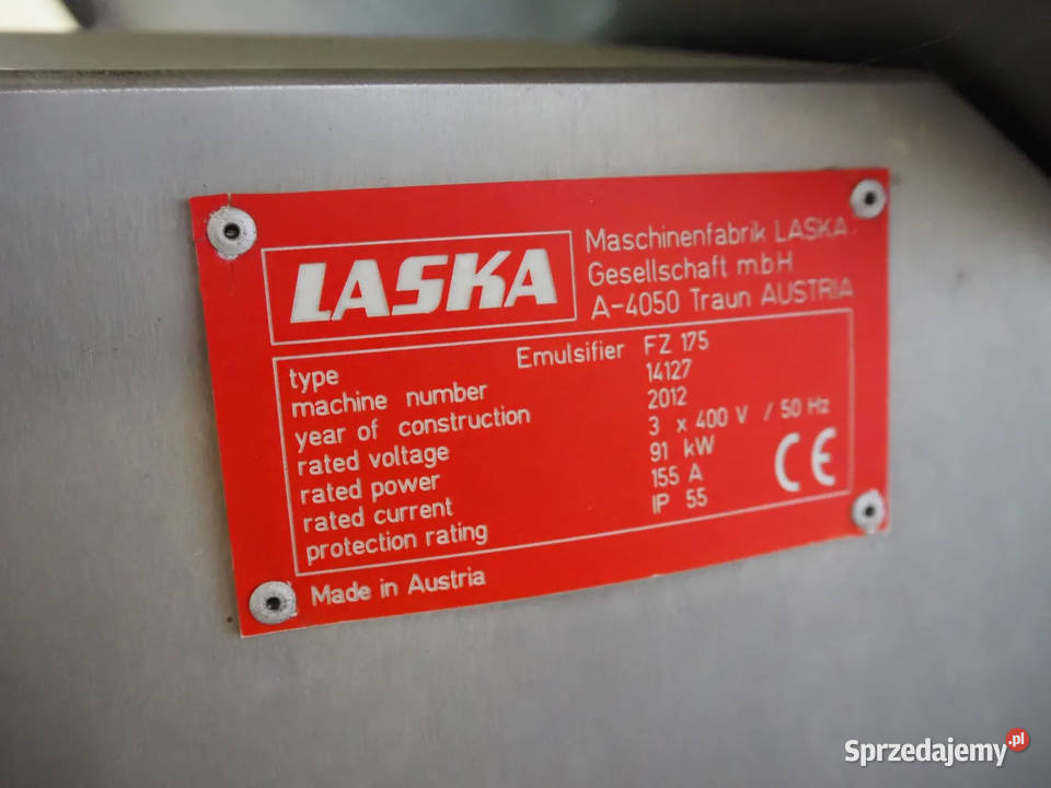 LASKA FZ 175 Emulgator Kuter do mas mięsnych Krotoszyn