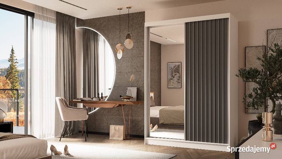 Szafa lamele lustro 150 4 kolory Katowice