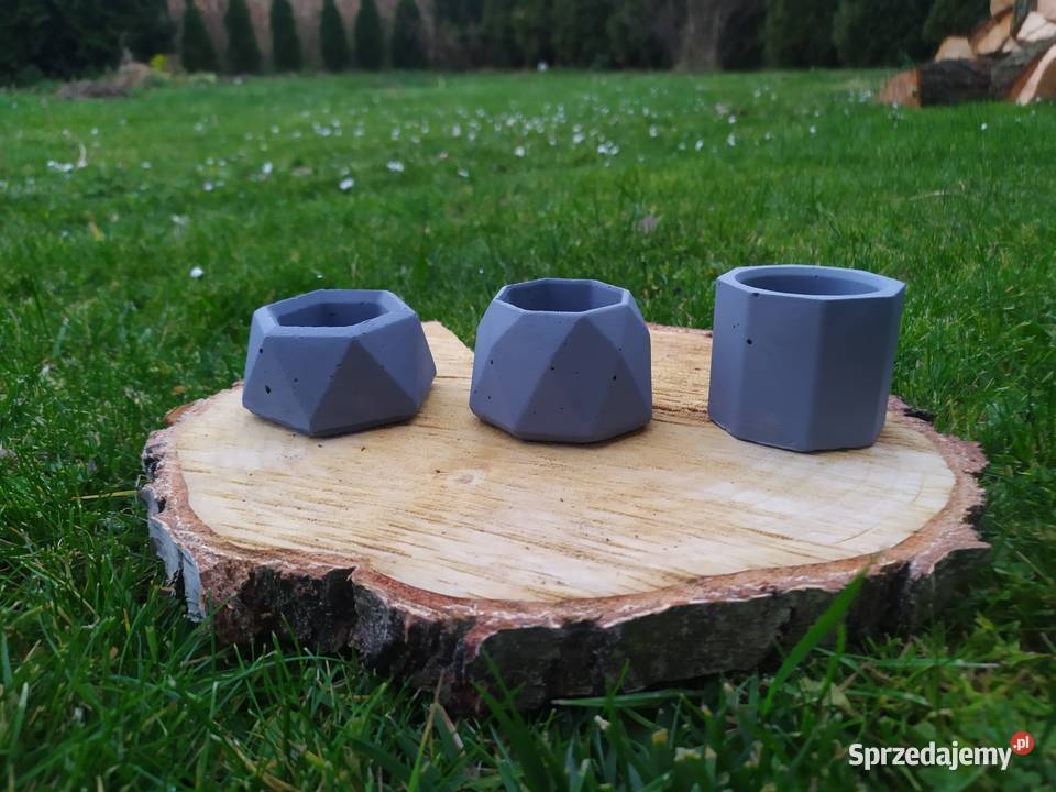 Doniczki betonowe osłonki na sukulenty Tłuszcz