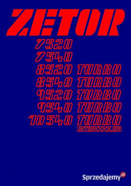 Instrukcja Napraw ZETOR 7540 8540 9540 10540 Szamotuły