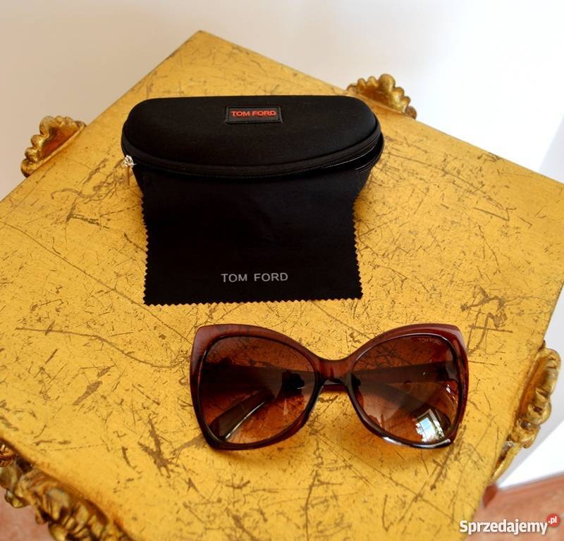 TOM FORD OKULARY PRZECIWSŁONECZNE BRĄZ CZARNE Okulary Bydgoszcz