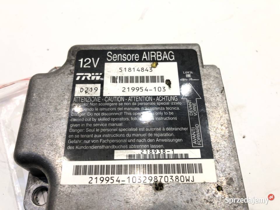 SENSOR AIRBAG FIAT CROMA 51814843 0611 CZUJNIK Poduszki powietrzne