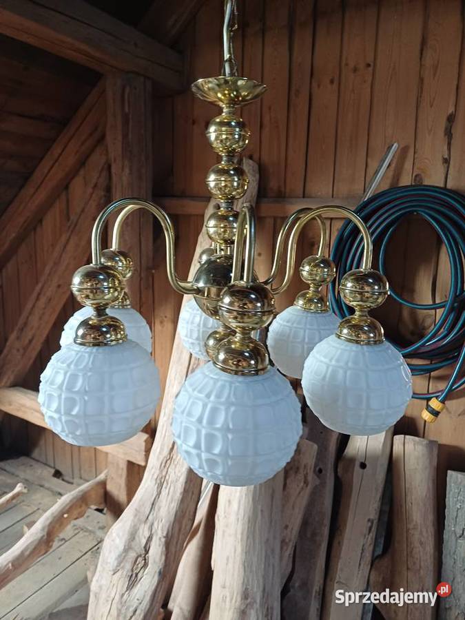 Retro lampa wiszaca z kinkietem z 1969 roku Lampy wiszące