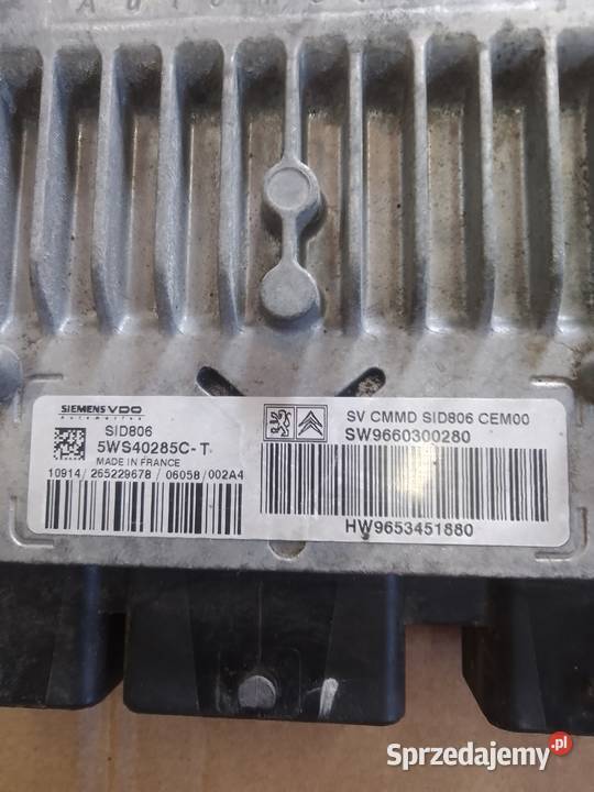 Sterownik silnika komputer ECU PeugeotCitroen Układ elektryczny, zapłon Konin