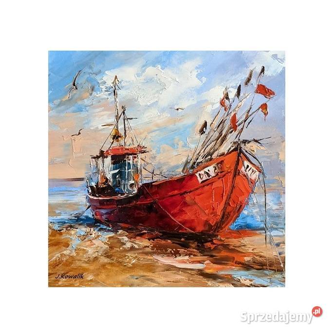 Kowalik Kuter rybacki 2 obraz olejny