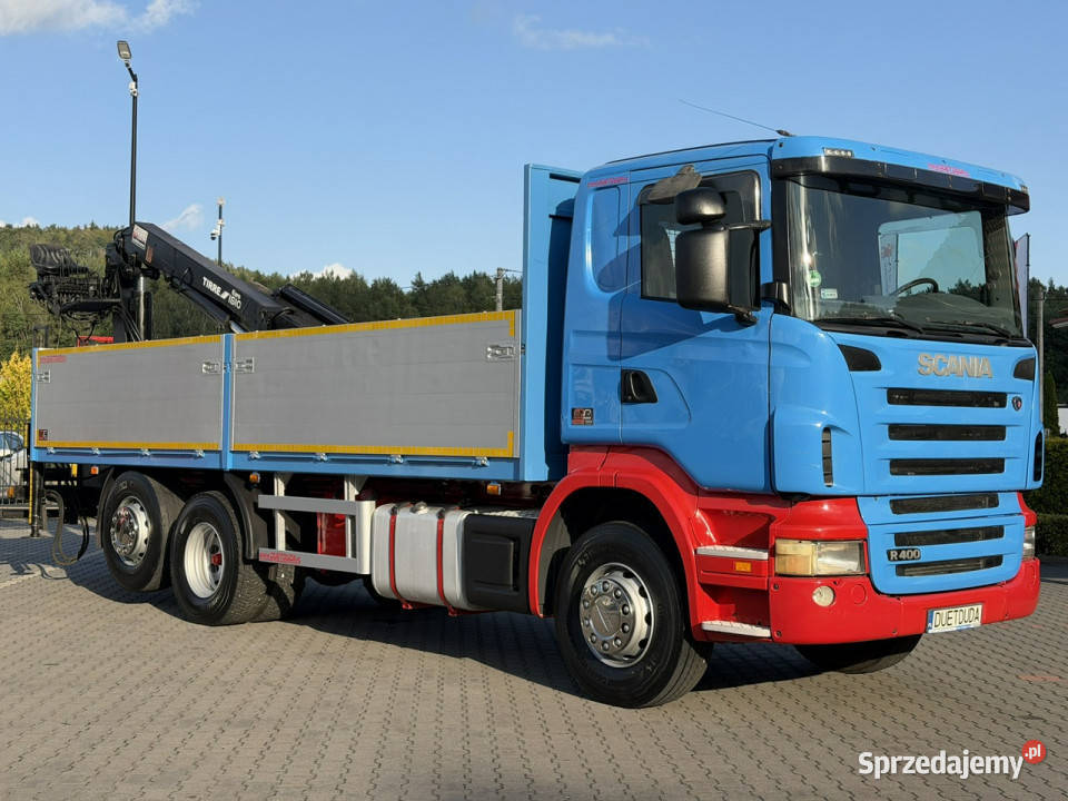 Scania R 400 LB 6x2 HDS Budowlanka Widły Oś centralny zamek Widełki