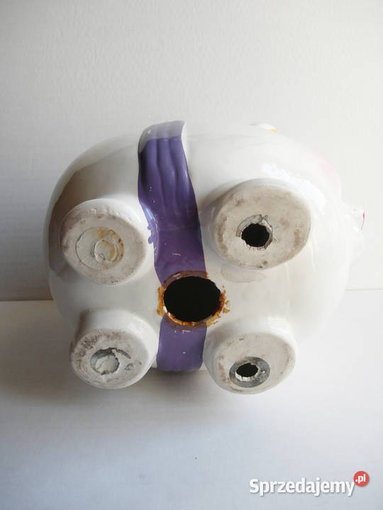 duża świnka skarbonka vintage ceramika śląskie Częstochowa