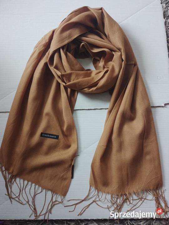Szalik duży Cashmere brązowy/beżowy Chrzanów