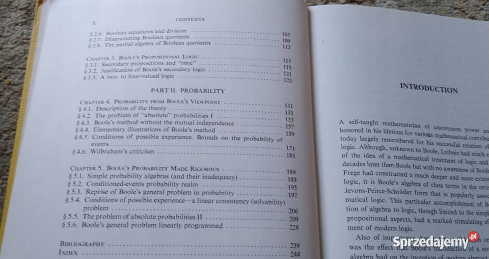 Booles logic and probability Theodore Hailperin pomorskie Gdańsk sprzedam