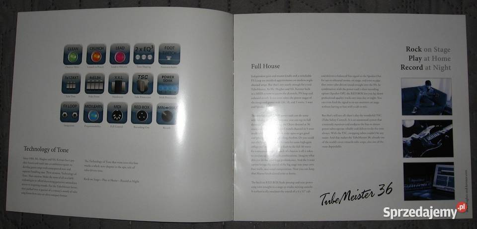 Hughes Kettner Tube Meister 36 brochure broszura Gitary i akcesoria pomorskie Kępice