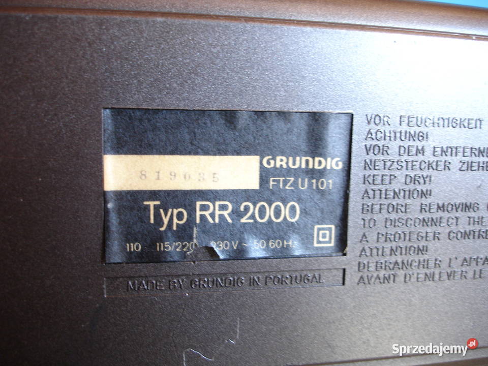 Radiomagnetofon GRUNDIG RR2000 Pozostałe Zielona Góra