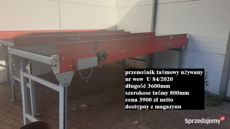Przenośnik taśmociąg zakręt 45 EmPRO Środa Wielkopolska