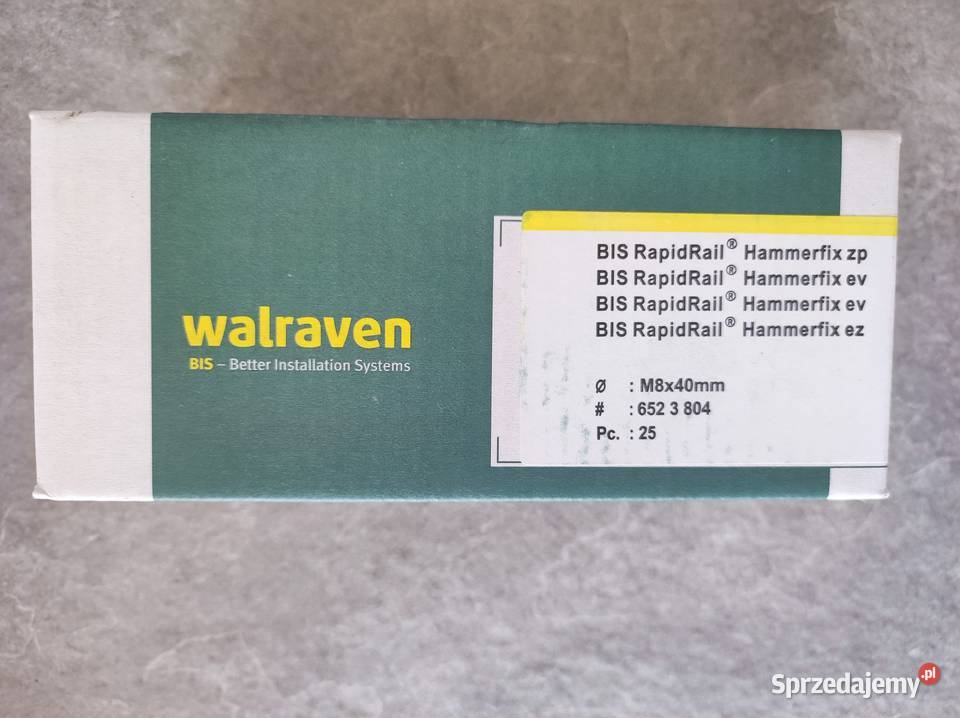 WALRAVEN śruba młotkowa M8x40 BIS RapidRail Bielsko-Biała