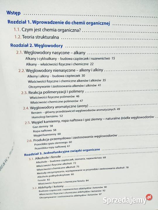 Związki organiczne Pazdro chemia Warszawa