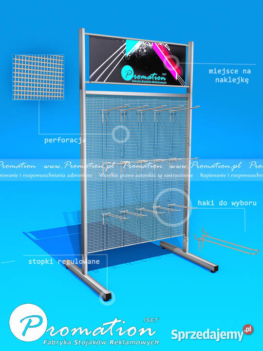 Stojak reklamowy z perforacją stand metalowy do Warszawa