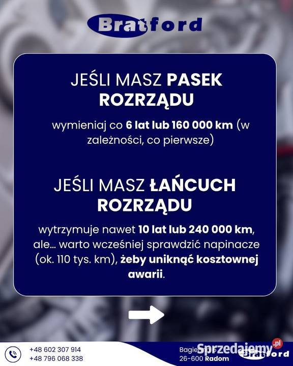 WYMIANA ROZRZĄDU FORD TRANSIT CUSTOM 20 ECOBLUE Radom