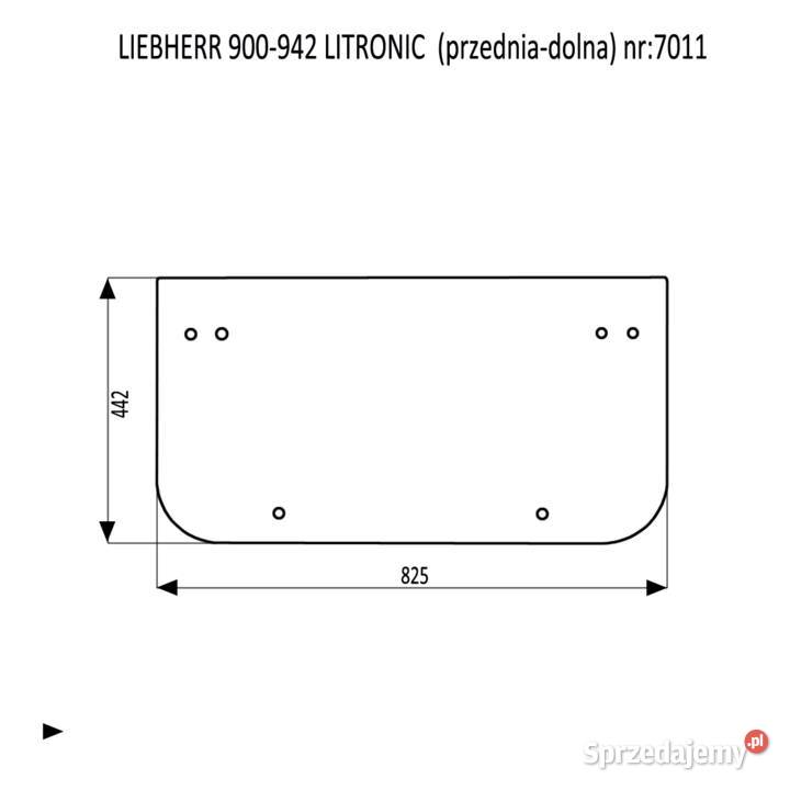 SZYBA PRZEDNIA DOLNA LIEBHERR 900 904 914 924 Kielce
