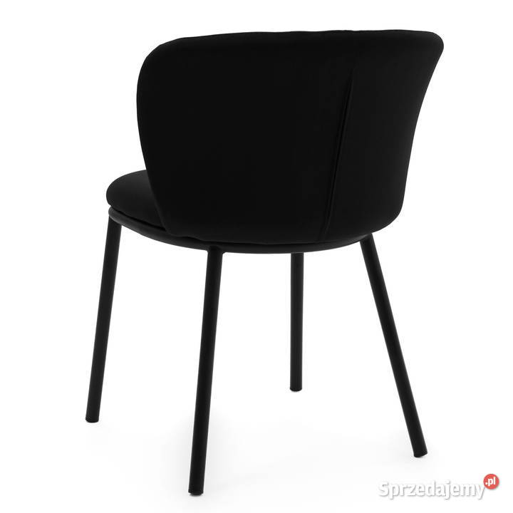 Czarne Krzesło Tapicerowane Bari Wysyłka 24H sprzedam