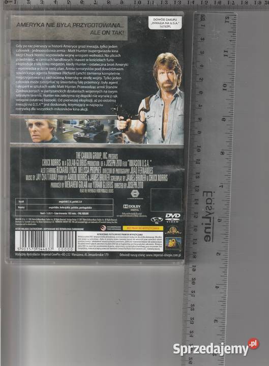 Inwazja na USA Chuck Norris DVD mazowieckie Pruszków sprzedam