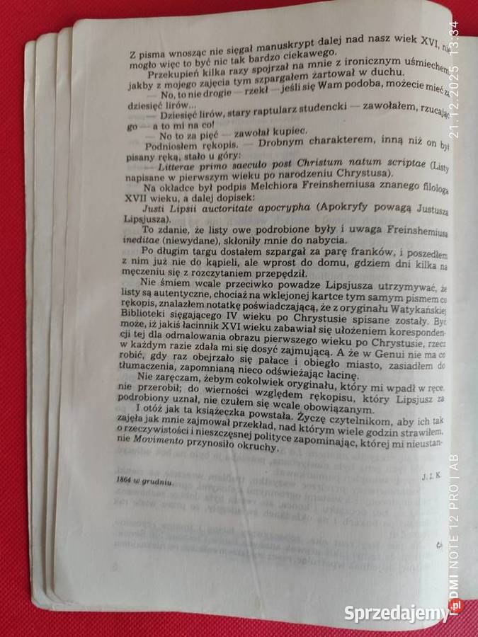 Rzym czasów Nerona J I Kraszewski wyd 1987 r śląskie Katowice