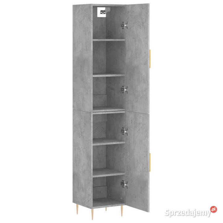 Wysoka szafka szarość betonu 345x34x180 Pozostałe Szafki Warszawa