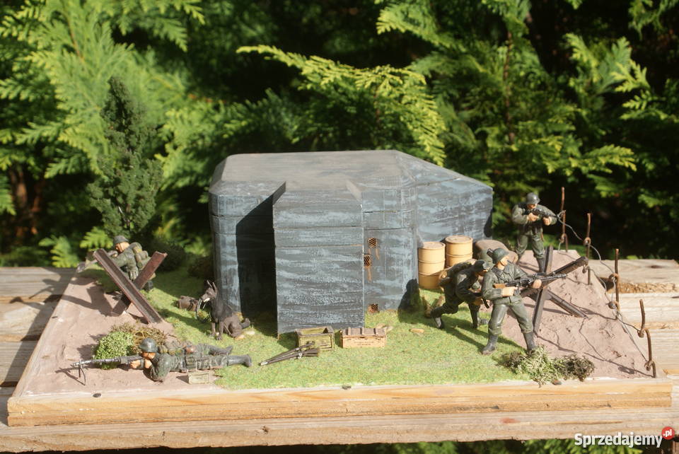 Diorama makieta militarna obrona bunkra mazowieckie Warszawa