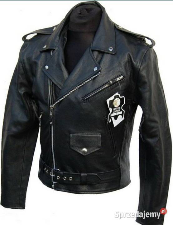 Ramoneska do chodzenia klasyczna czarna skórzana