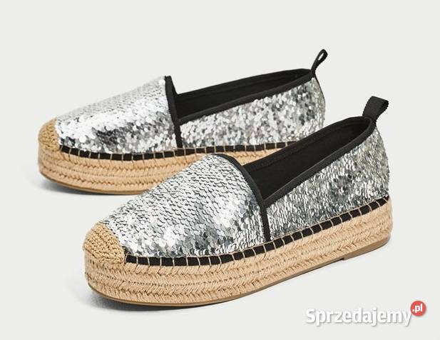 Zara srebrne cekinowe Espandryle Rozmiar 37 Olsztyn sprzedam