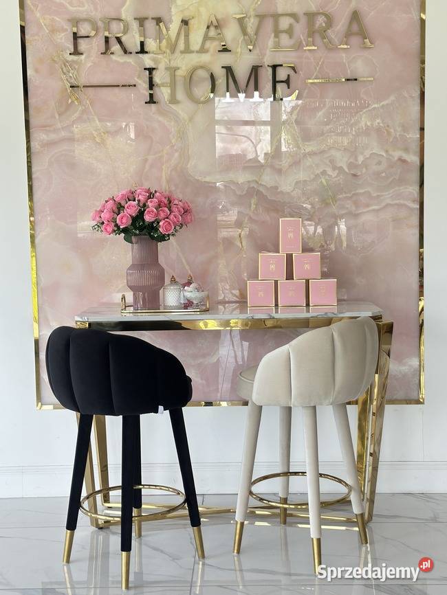 Hoker glamour tapicerowany do jadalni barku 46cm Hokery mazowieckie Warszawa